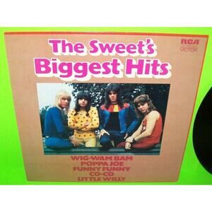 The Sweet Biggest Hits Vinyl LP Record Glam Rock German Pressing Steve Priest